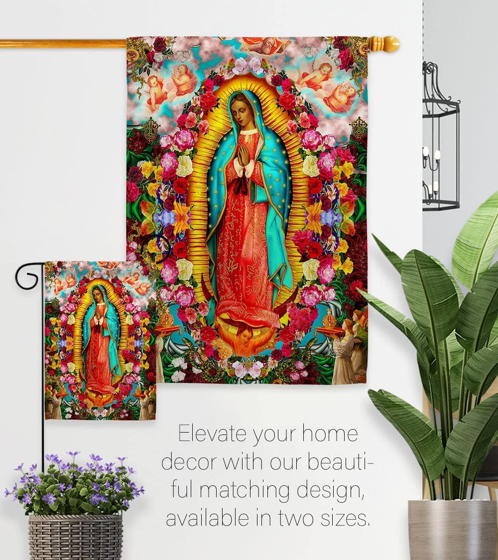 Our Lady of Guadalupe Flag Home Decor Faith Hope Grace Grave Yard Decorations For Cemetery Peace Dove Religious Decoration Religion Easter Garden Sign Christian Gifts Made In USA - Image 8