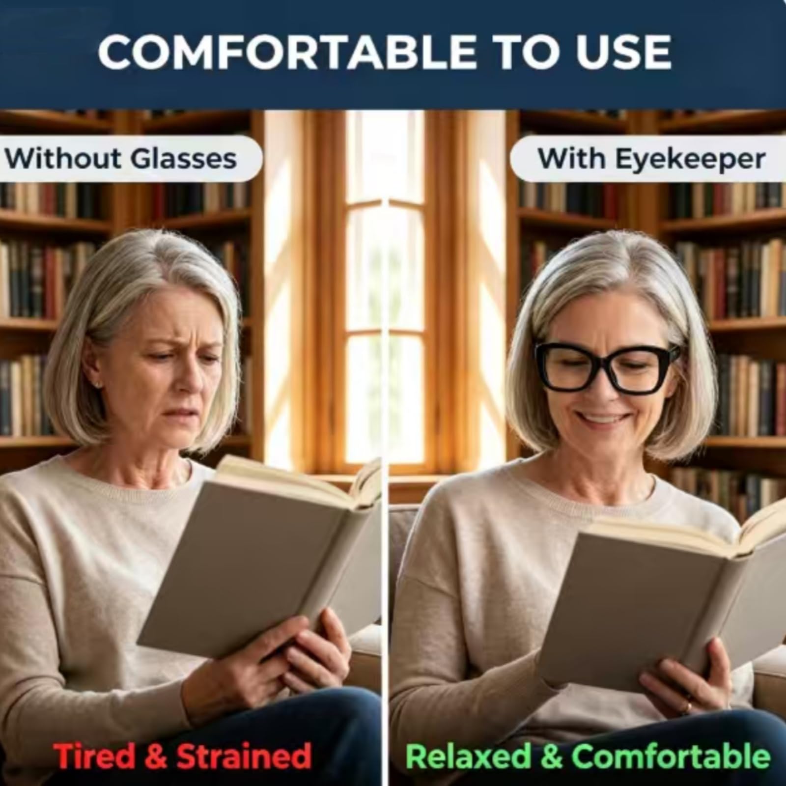 Eyekepper 6er-Pack Metallfreie Schraubenlose FederScharniere Lesebrille für Damen – Stylische Lesebrillen für Frauen