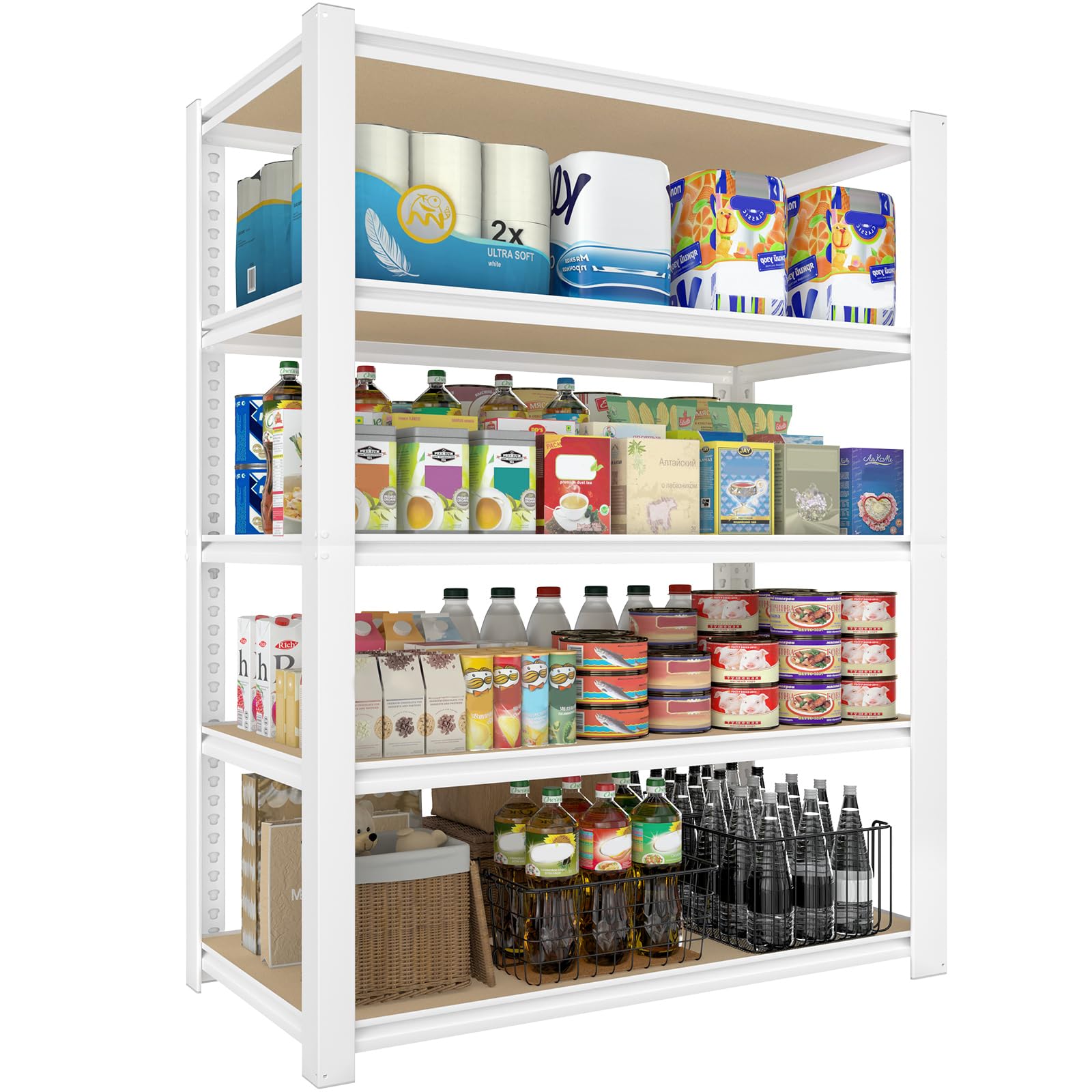PrimeZone 28'W x 12'D x 59'H 5-Tier Metal Shelving