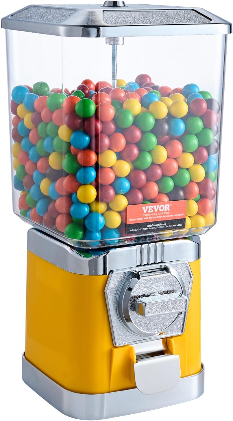 VEVOR Vending Machine, Classic Gumball Bank, Huge Load Capacity Candy Gumball Machine, Mini Vending Machines, Gumball Dispenser Machine for Kids, Perfect for Birthdays, Christmas and Kiddie Parties
