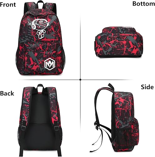 Miniatura 5 de Mochila preescolar para niños y niñas, bolsas escolares para niños y niñas, bolsas escolares para jardín de infantes, Música Niño Rojo