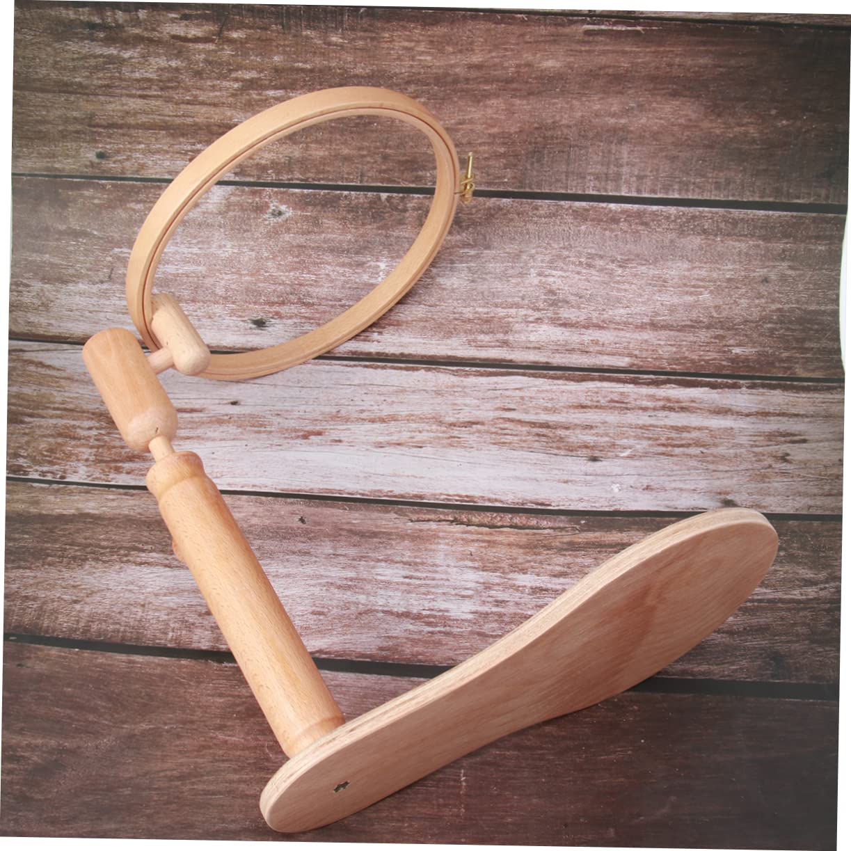 TEHAUX Bastidor De Bordado De Madera Ajustable Giratorio Para Punto De Cruz Para Principiantes