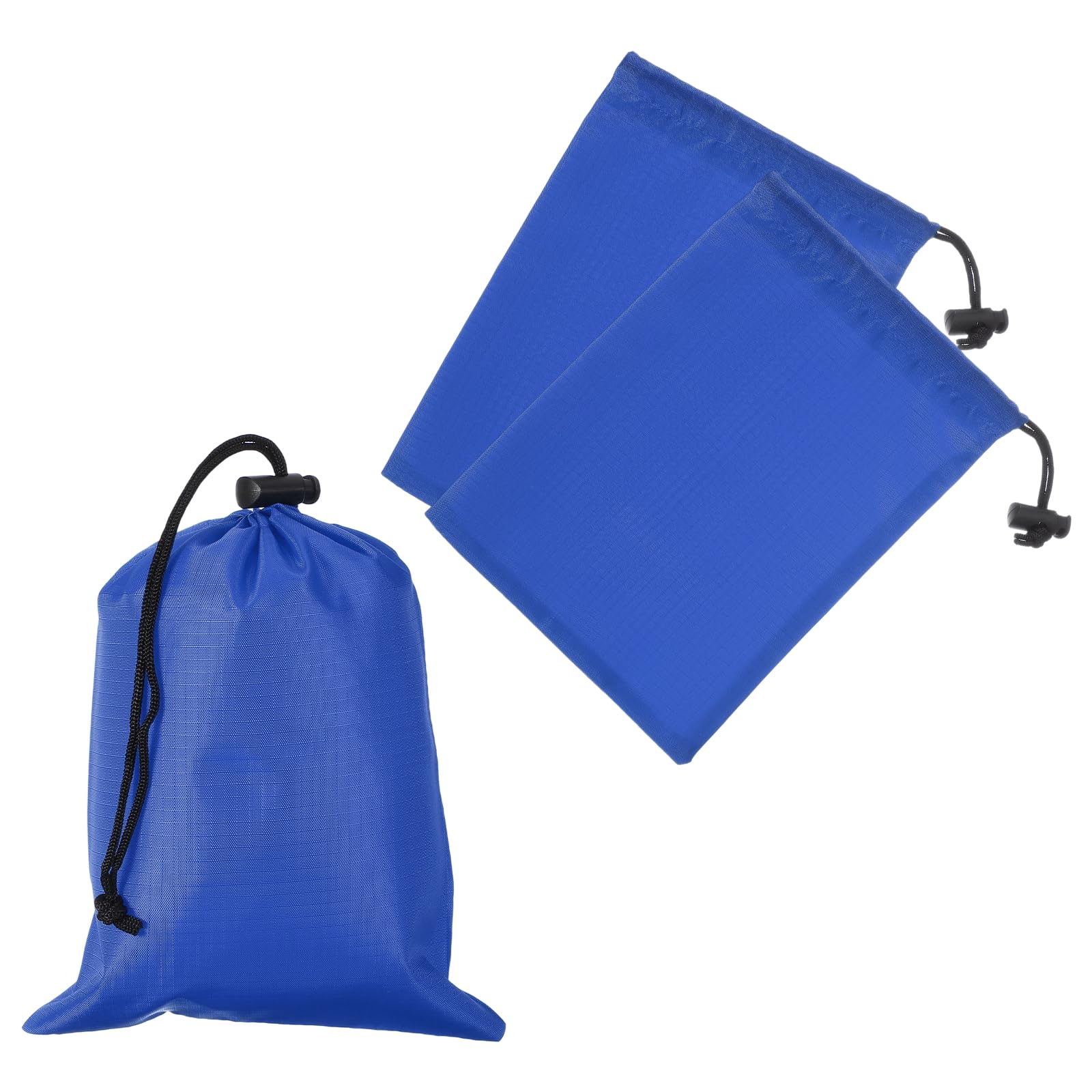 YELARXI Drawstring Bag with Toggle, Stuff Sack String Waterproof Travel Storage Bags Cinch Stuff Pouch 6" x 8" & 3 Pack & Sapphire Blue -Fitting for (Gym/Traveling/Hiking/Yoga/Office/Shoe)