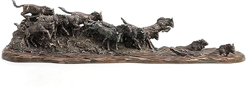 Veronese Design Estatua de resina de gran migración de 17 pulgadas con acabado de bronce