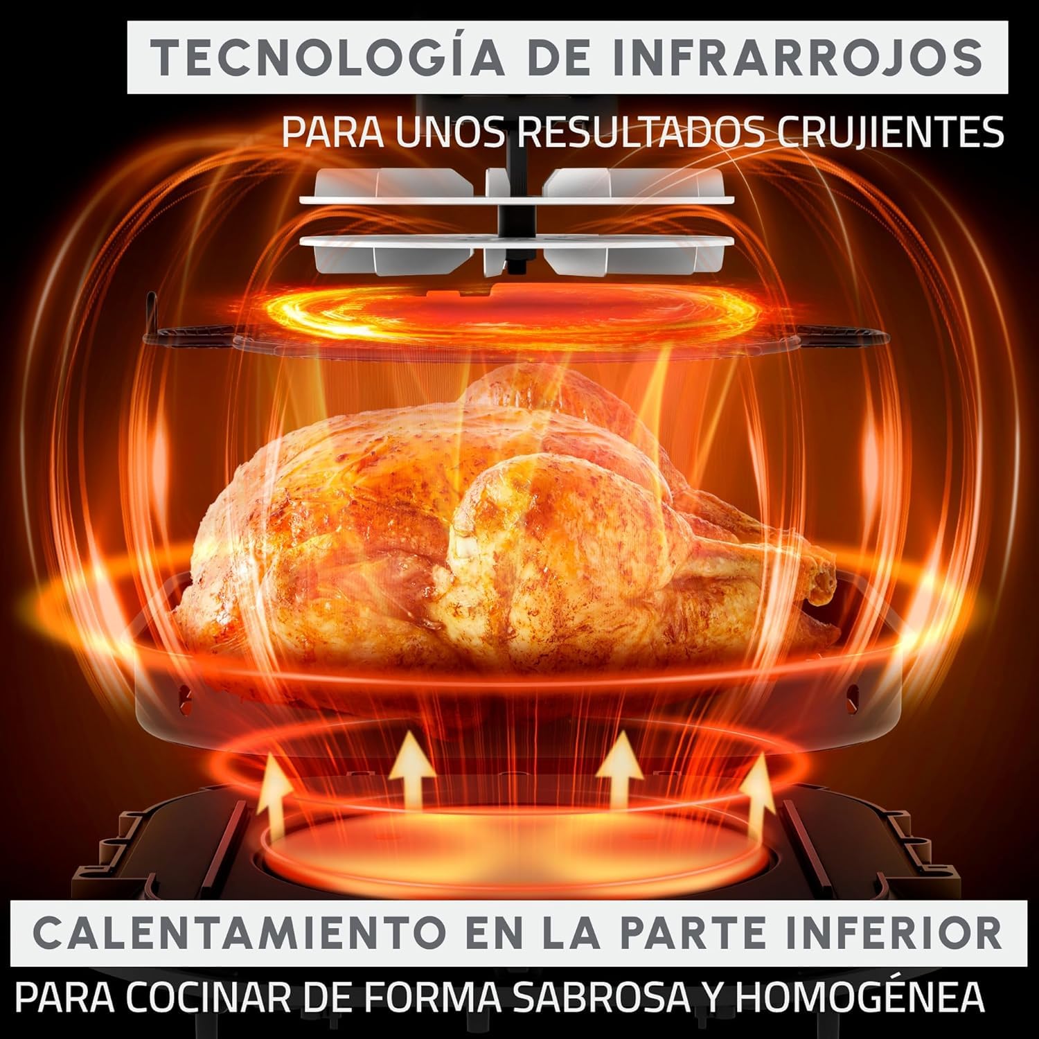 Easy Fry Infrared Air Fryer 7.5L, Dual Heater, Infrared Technology, Crispy Results, Large Capacity, Model EZ831GF0 Product Image 3