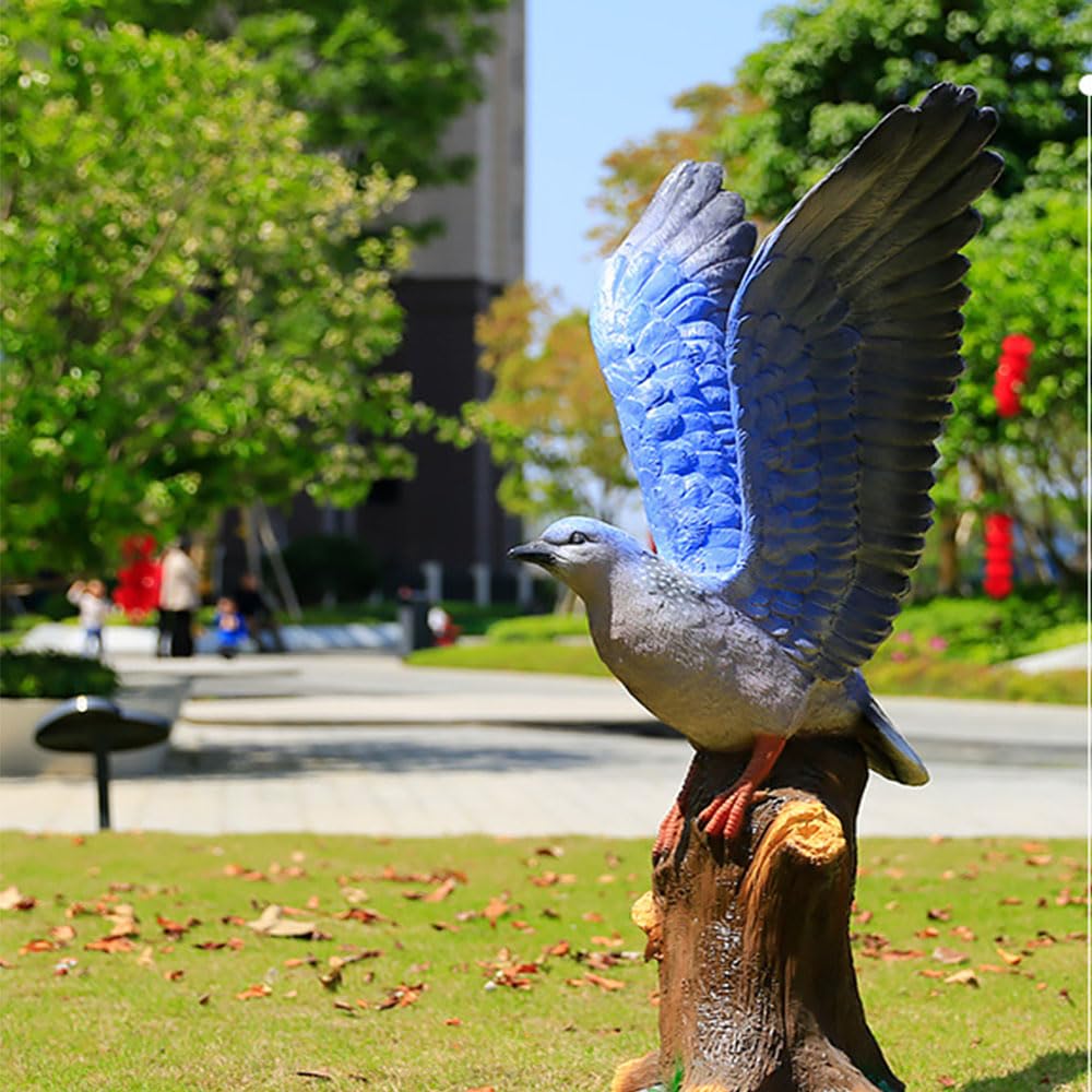 Simulation Model, Turtle Dove Decoration, Sculpture, Garden Animals, Flowers, Garden Landscape Decoration (a)