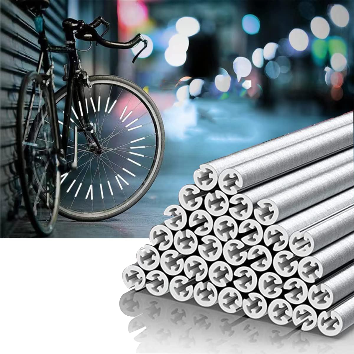 BellaGesundheit Lot De 36 Réflecteurs Pour Rayons De Vélo - Visibilité 360° - Alternative Aux Yeux De Chat - Compatible Rayons Standards (vert)