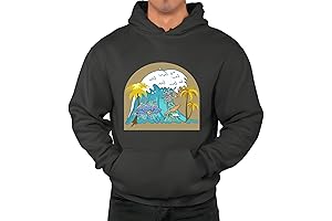 Surfing Skulls Skeleton Wave Surfing Hoodie
