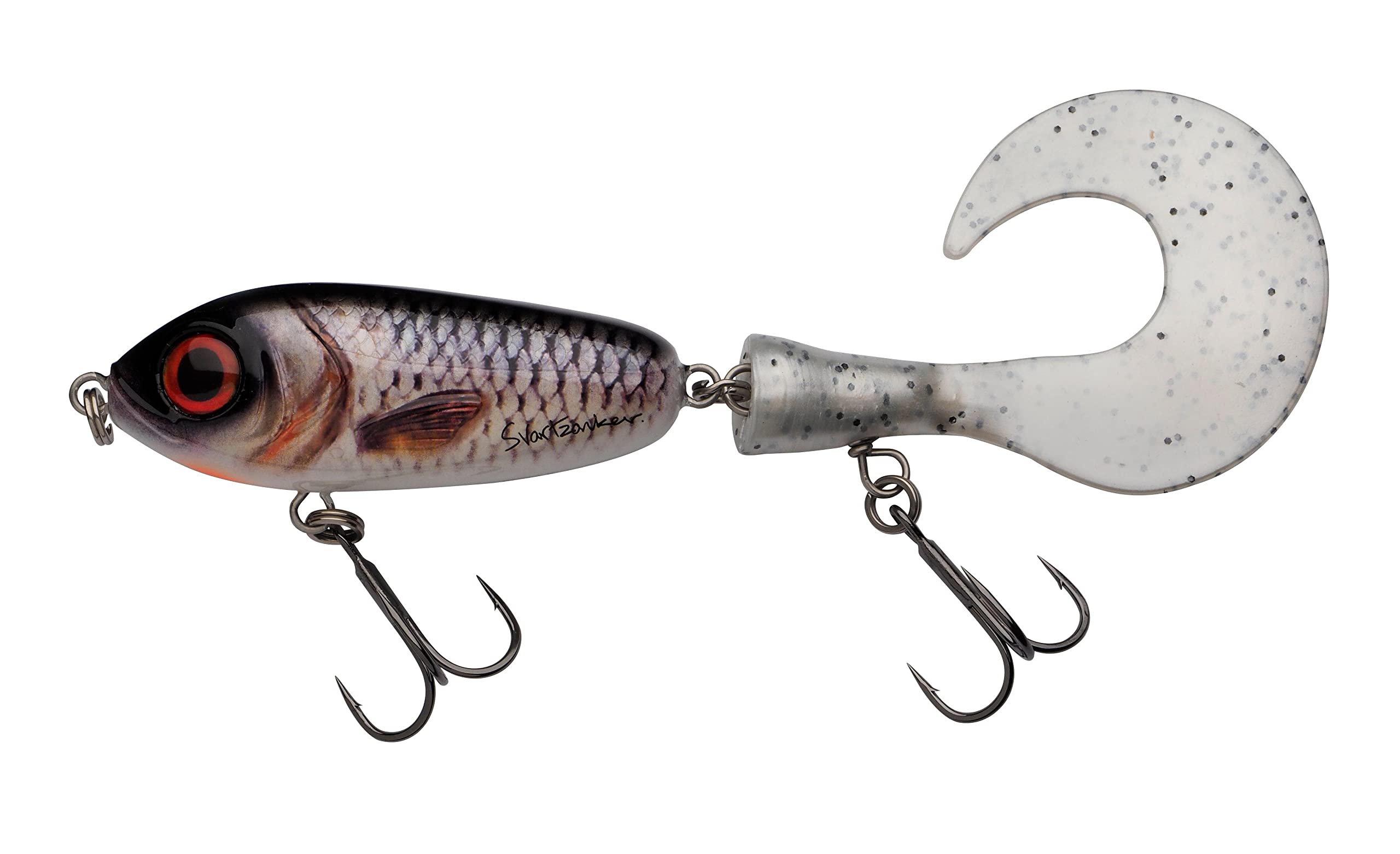 Abu Garcia Svartzonker McMio Pike & Musky Fishing Lure – Floating Jerkbait for Freshwater Predators – Ideal for Pike, Musky, Zander & Perch – Realistic 3D Design, Real Roach 18 cm