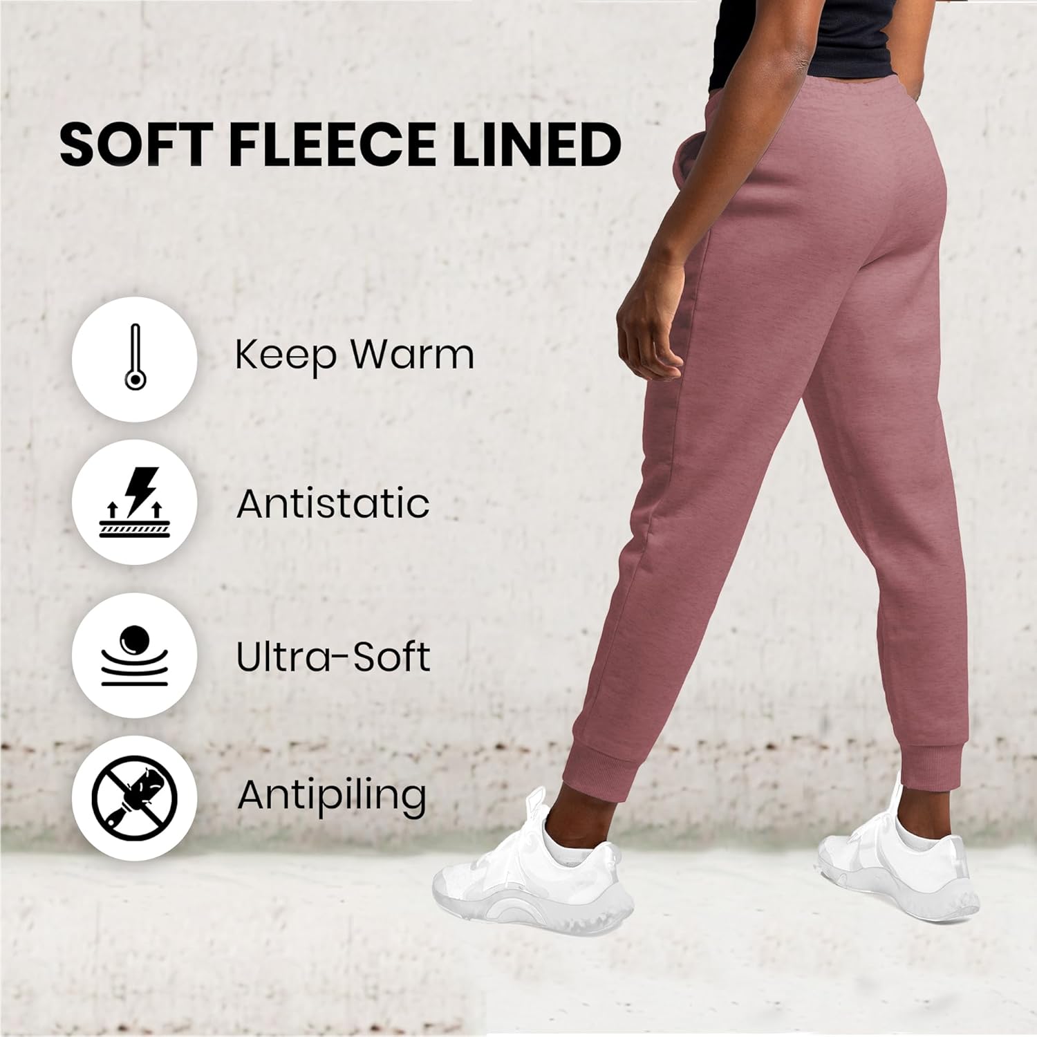 Common Stitch 3 Pack Sweatpants Women - Womens Sweatpants with Pockets, Fleece Womens Joggers, Yoga Pants (Available in Plus) - Image 4