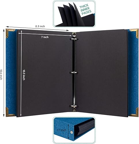 Miniatura 3 de AIOR Álbum de fotos, álbum de recortes, 60 páginas, tapa dura, 11 x 8.3 pulgadas, álbum de recortes con kit de álbumes de recortes de bricolaje, 3