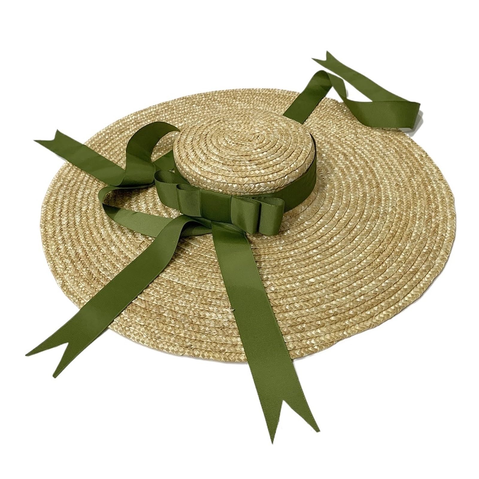 Chapeau de soleil en paille avec grand bord anti-UV pour la plage et l'été