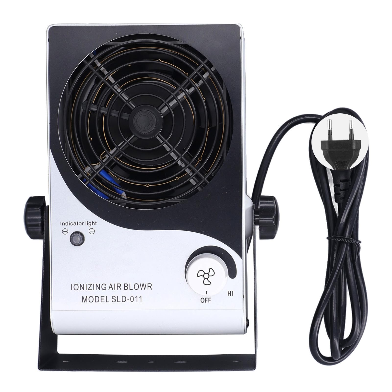Soplador de aire ionizante, ventilador ionizador ESD de bajo ruido Versátil ventilador ionizador antiestático Ventilador soplador de aire ionizante de sobremesa (Enchufe europeo