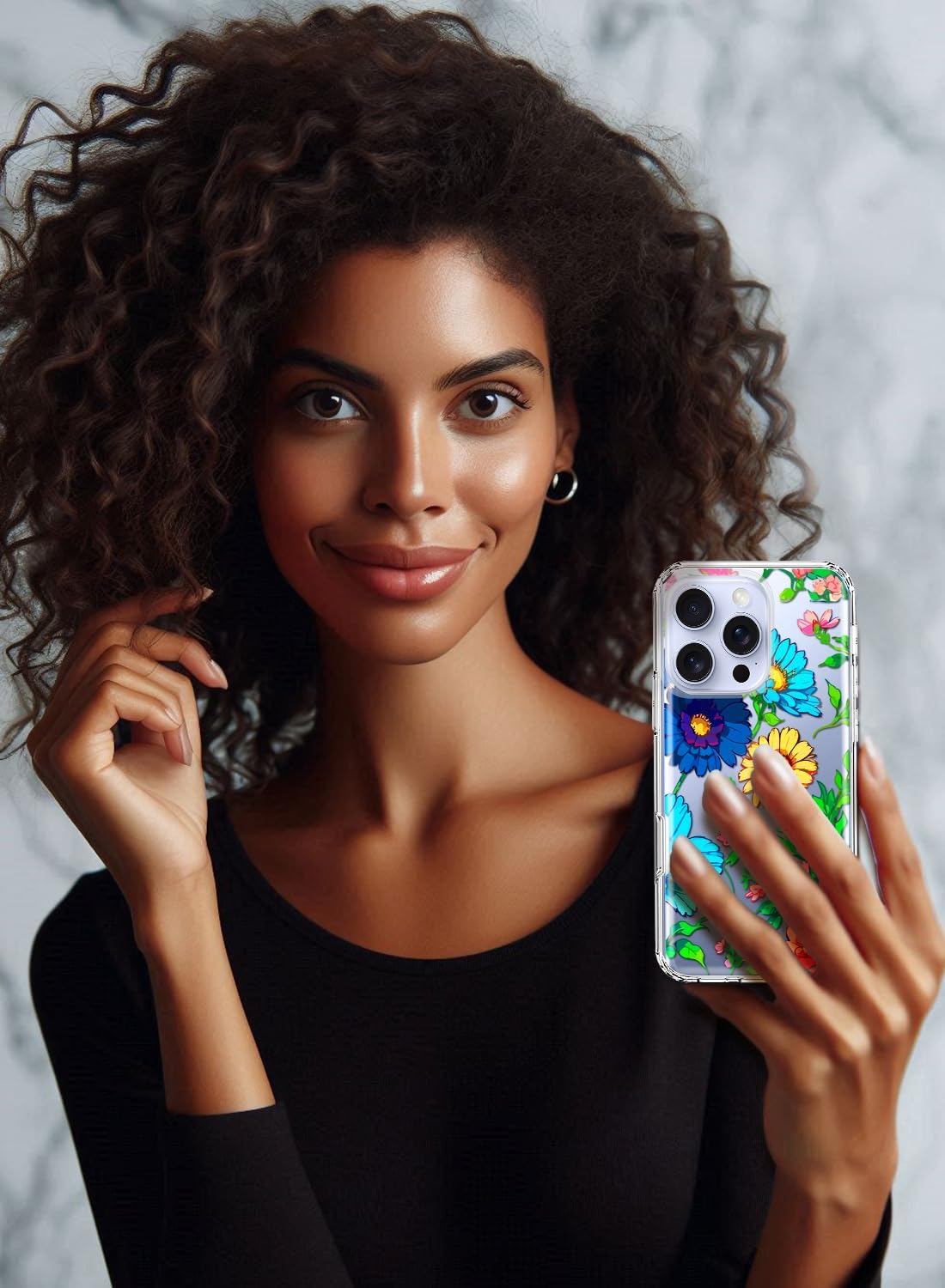 Coolwee for iPhone 16 Pro Max Case for Women, Cute for Girls, 10ft Military Grade Protective Cover Slim Soft TPU Bumper for iPhone 16 ProMax Case Clear Sunflower Floral