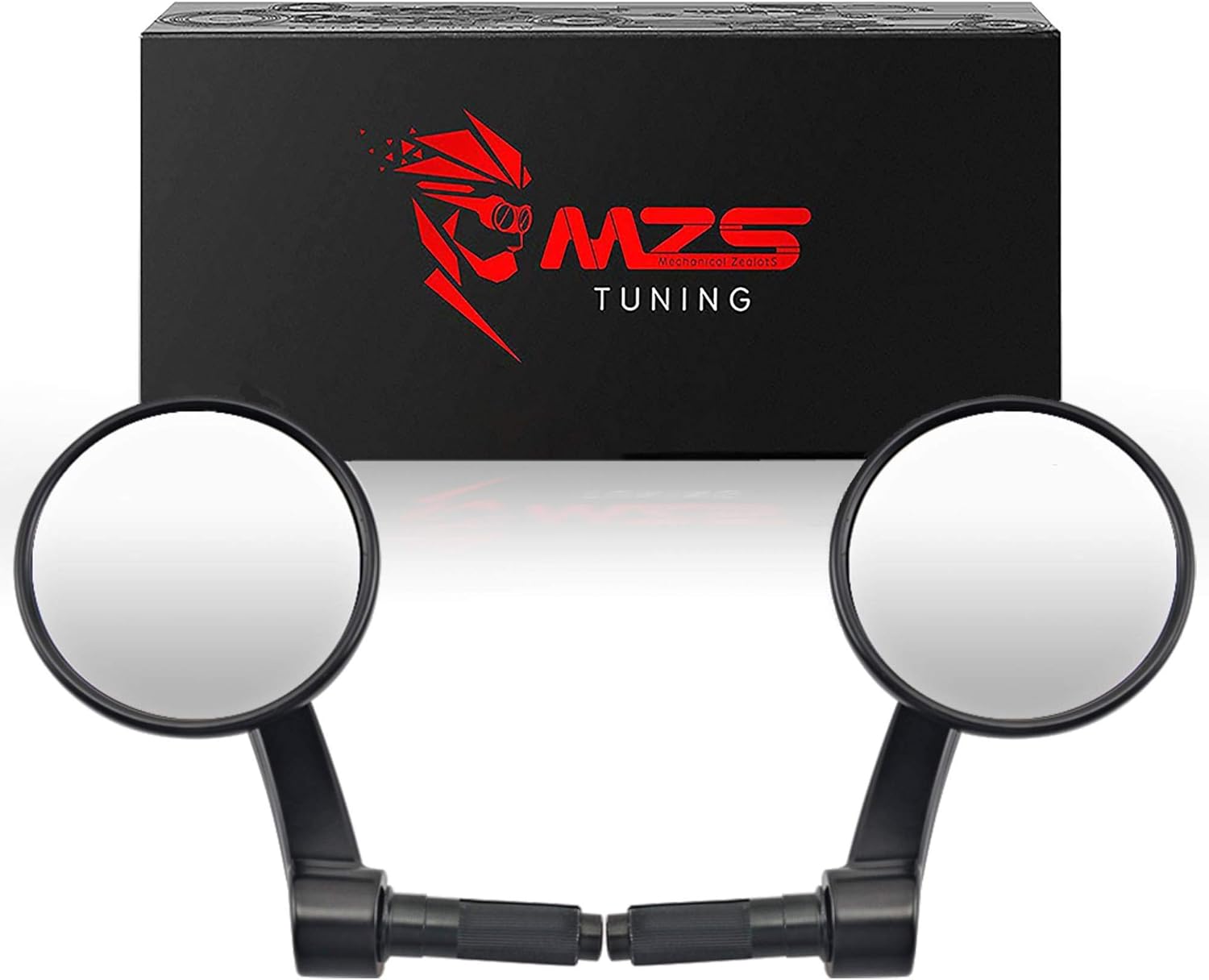 MZS Bar End Mirrors Motorcycle Rear View mirror Standard