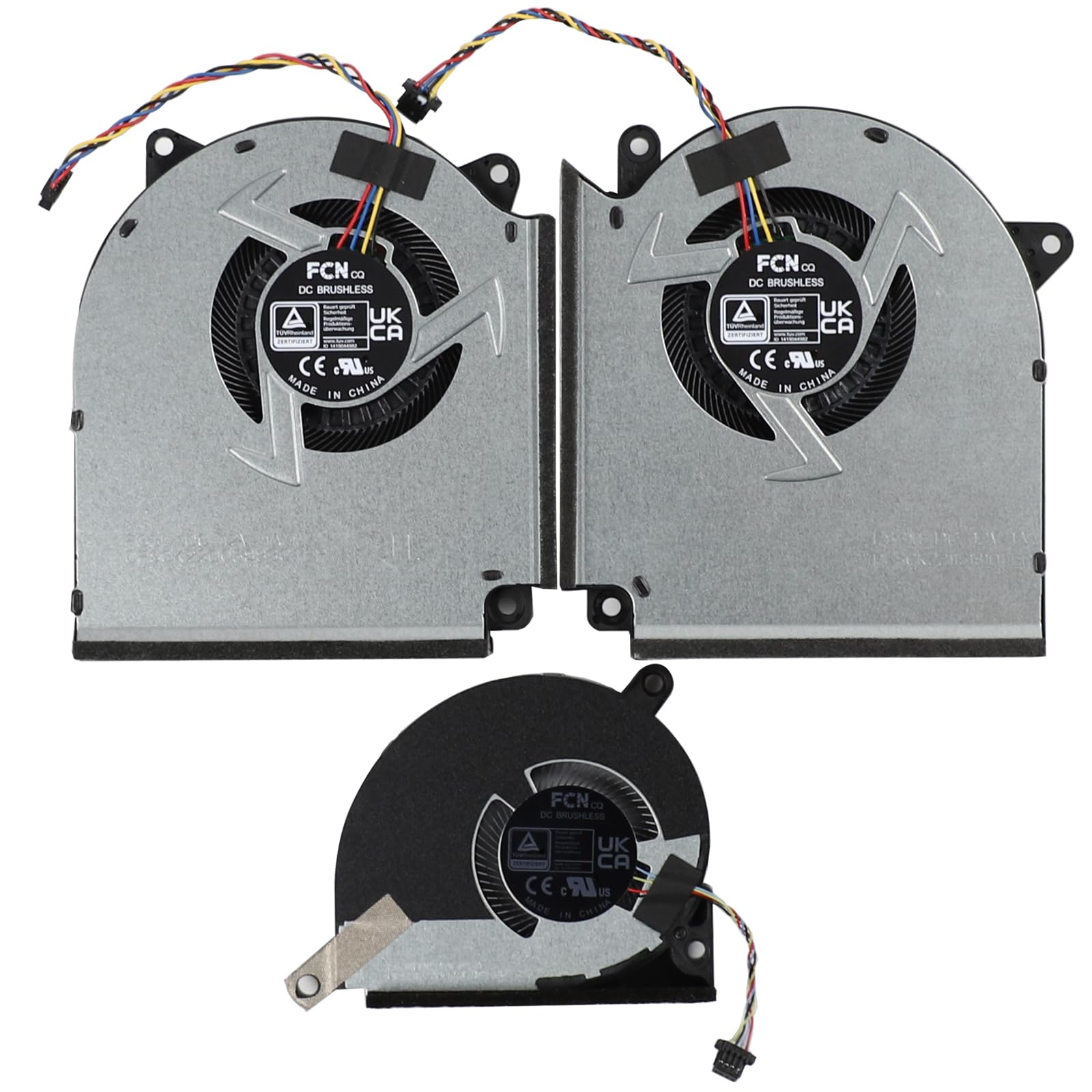 CPU+GPU Cooling Fan and Small Fan for ASUS Strix G16 G614J G634J G614JI G614JV G614JJ G634J 2023 Series, DFSCK22D05883C FS3L DFSCK22115181D FS3M (