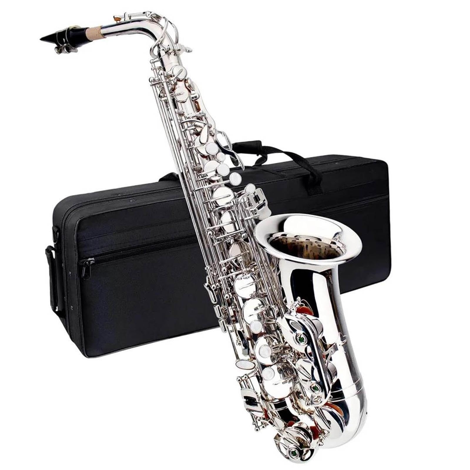Adulte Saxophone Ensemble De Saxophones Alto À Clé Argentée Mib