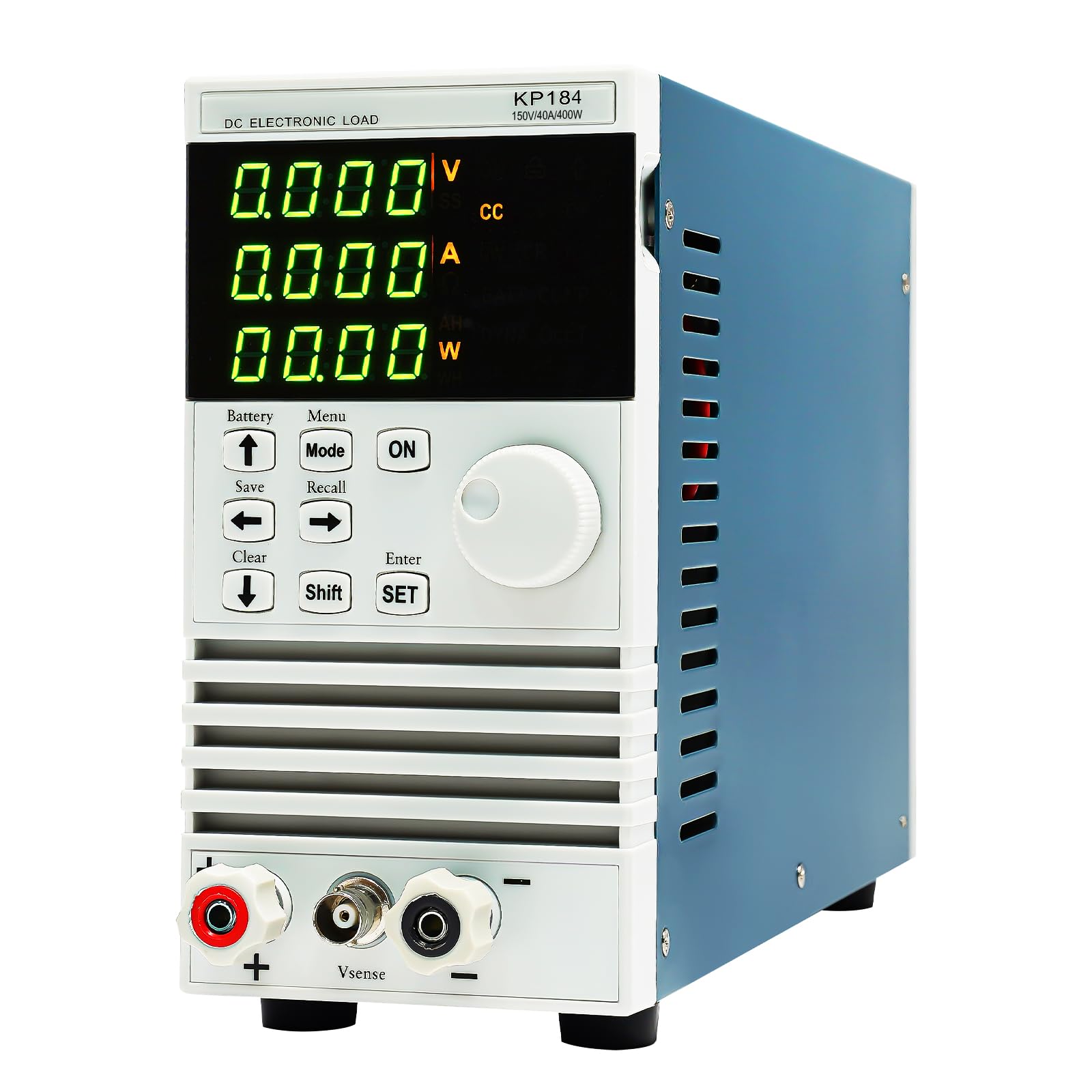 Carico elettronico DC KP184, 400 W, 0-150 V, 0-40 A, tester di carico elettronico singolo canale con CC, CV, CW e CR modalità di carico per driver LED, capacità della batteria, tester di capacità