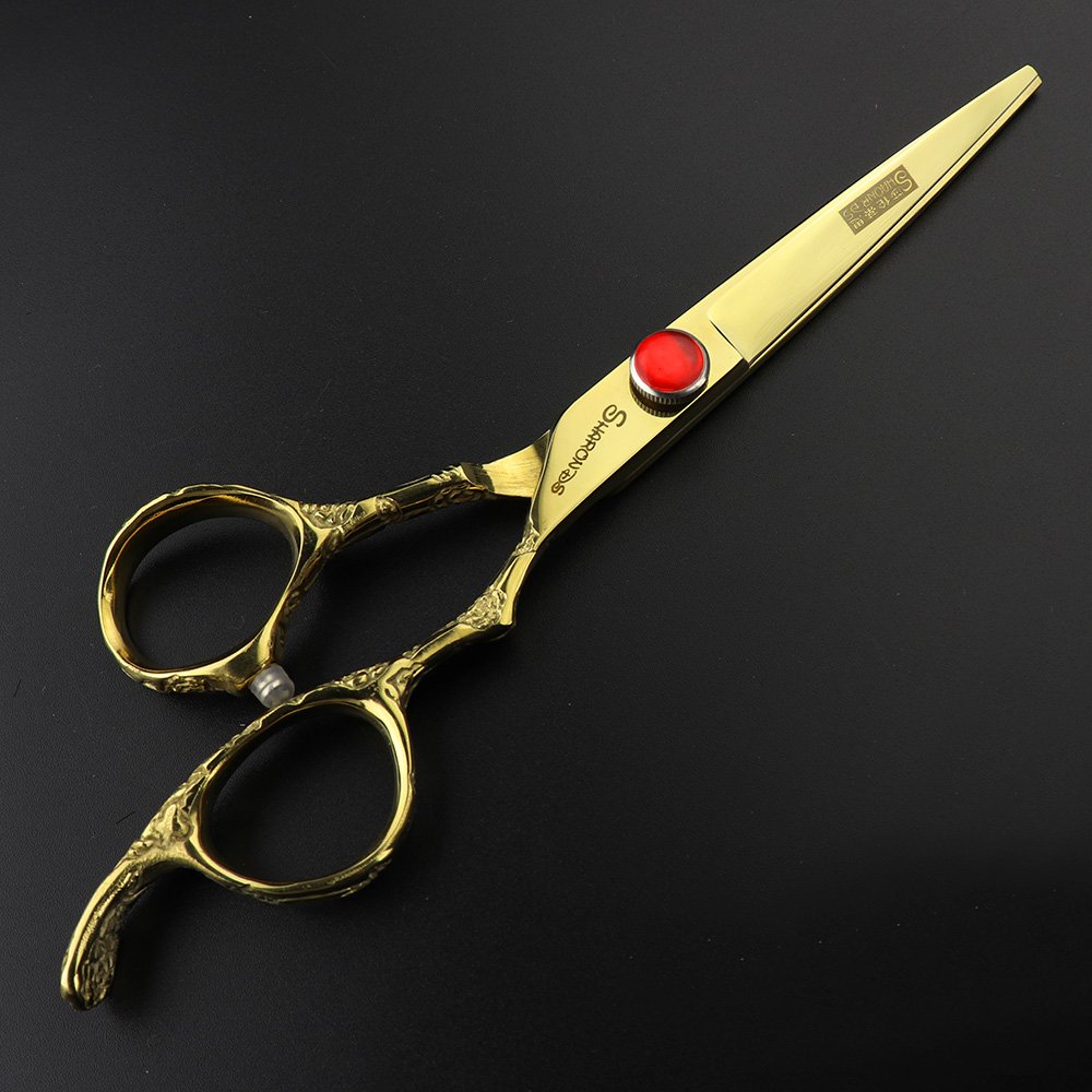 Golden Professional Hairdressing Scissors 6 inch 7 inch Hairdresser Scissors Set (6 Set), 6 Inch -2pc-a - Image 4