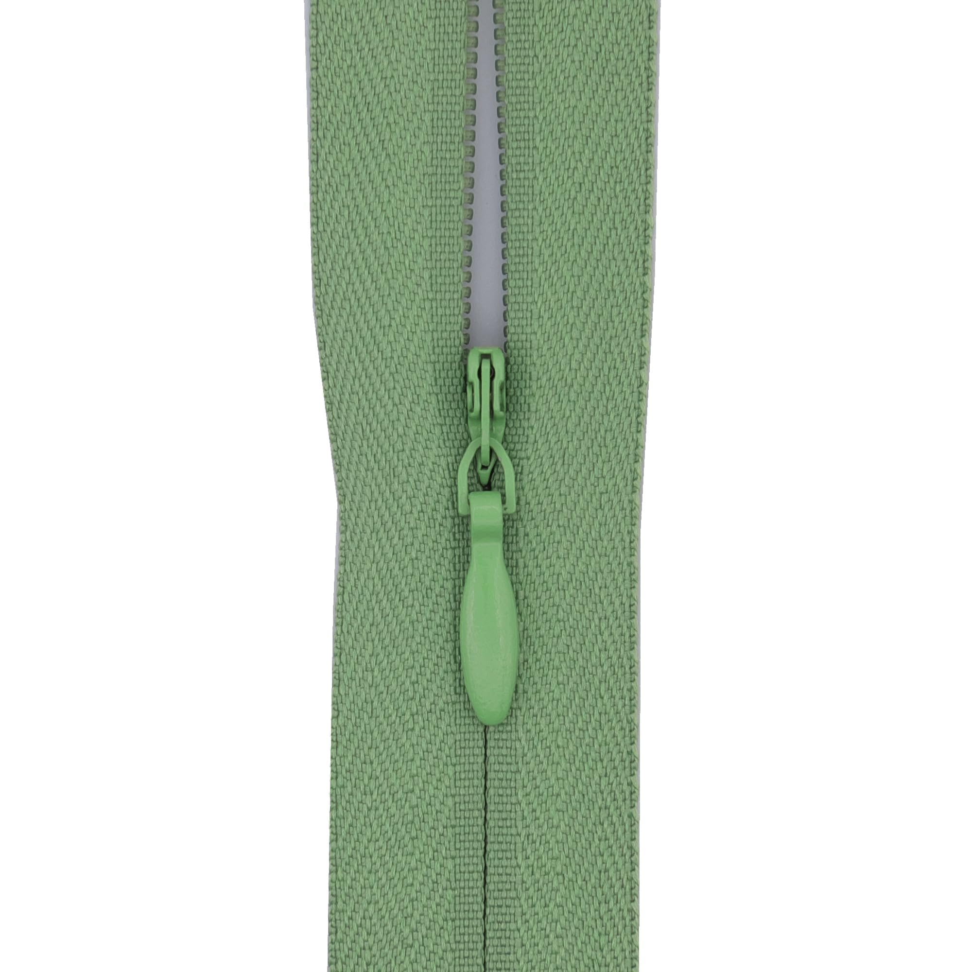 #3 Woven Tape Invisible Zip (Close End), 14 inch (35cm) for Skirts, Dress Side-Seams & Small Lumbar Cushions - Professional Nylon Coil Zips for Sewing & Dressmaking- 1 Zip (Muted Sage Green)