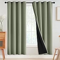 Vista 29 de SimpleHome - Cortinas opacas 100% para recámara, cortinas de ventana con ojales beige, con aislamiento térmico, cortinas de oscurecimiento