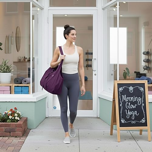 Miniatura 5 de Yogiii, bolsa para esterilla de yoga, la YogiiiTotePRO, bolsa grande para llevar esterilla de yoga con bolsillo lateral, para todos los tamaño de