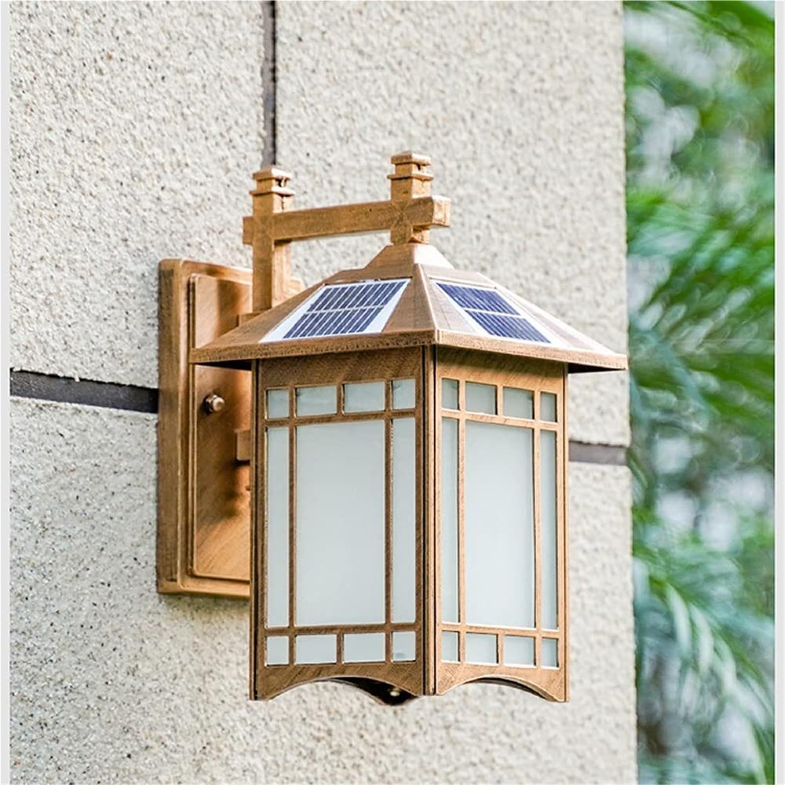 Solarna latarnia ścienna, nowoczesna, czarna, zewnętrzna lampa solarna z czujnikiem zmierzchu do świtu, bezprzewodowa, wodoodporna, zewnętrzna, na werandę, taras, ogród, garaż, oświetlenie drzwi
