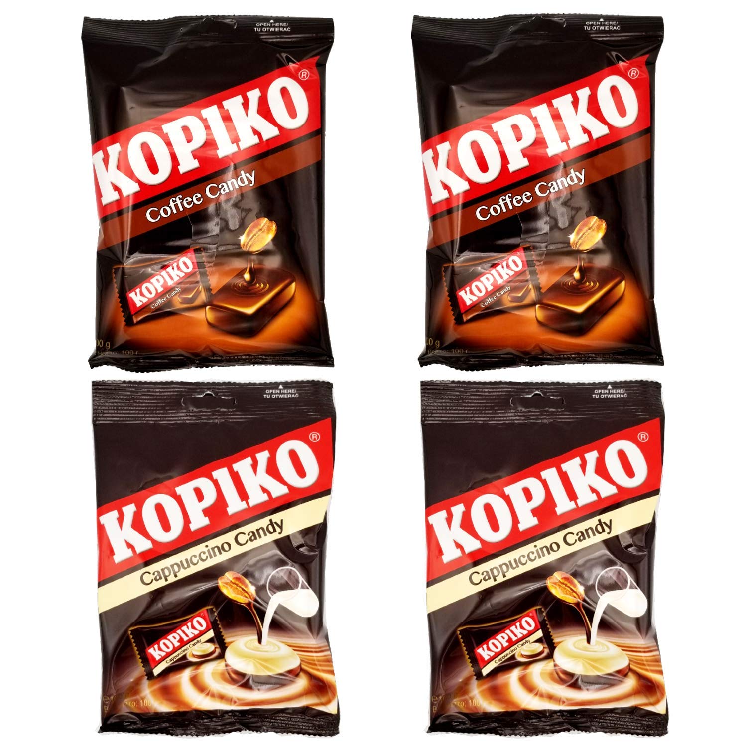 KOPIKO Coffee Candy Variety Pack - Coffe Candy (2x100g) and