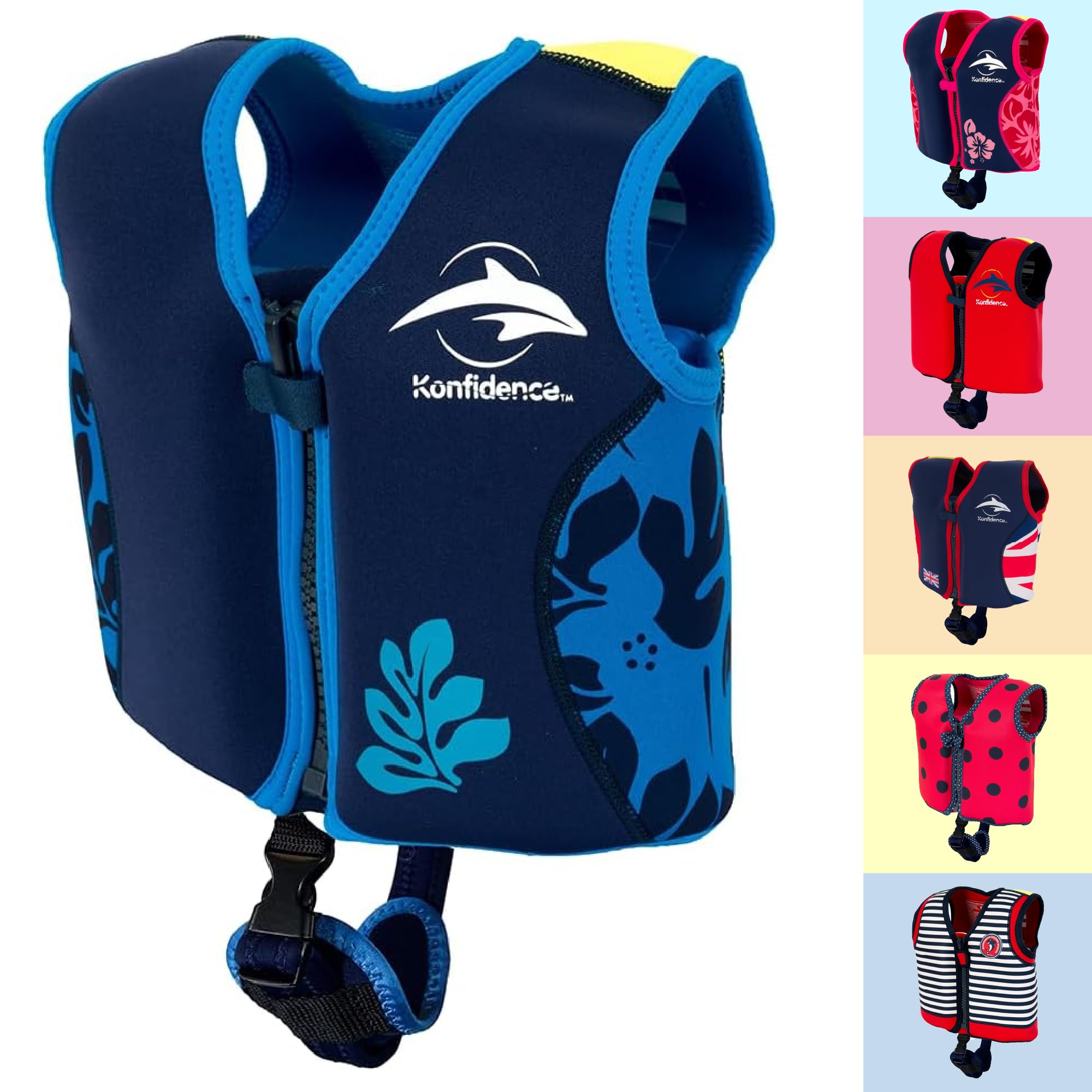 Konfidence Jacket - Premium Swim Vest for Kids | Adjustable Buoyancy | UKCA & CE Compliant | Swim School Approved | 25+ Years’ Experience | UK Company