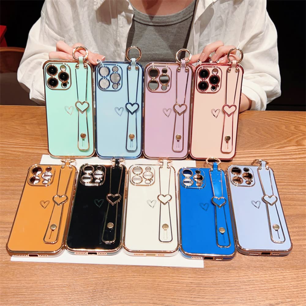 Cinturino Da Polso A Cuore Per IPhone | Compatibile Con Custodia Per Donna | Cinturino Morbido Rosa Per IPhone Xs Max - 2