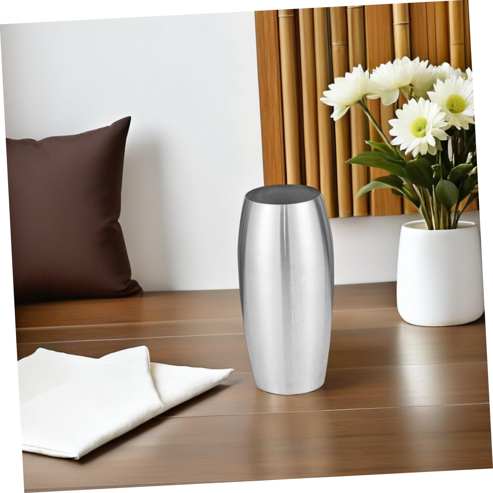 Vaso da Tavolo in Acciaio Inossidabile Moderno per Decorazioni Casa e Matrimoni Portafiori in Metallo per Centrotavola e Allestimenti Floreali per Eventi e Feste Facile da Pulire e
