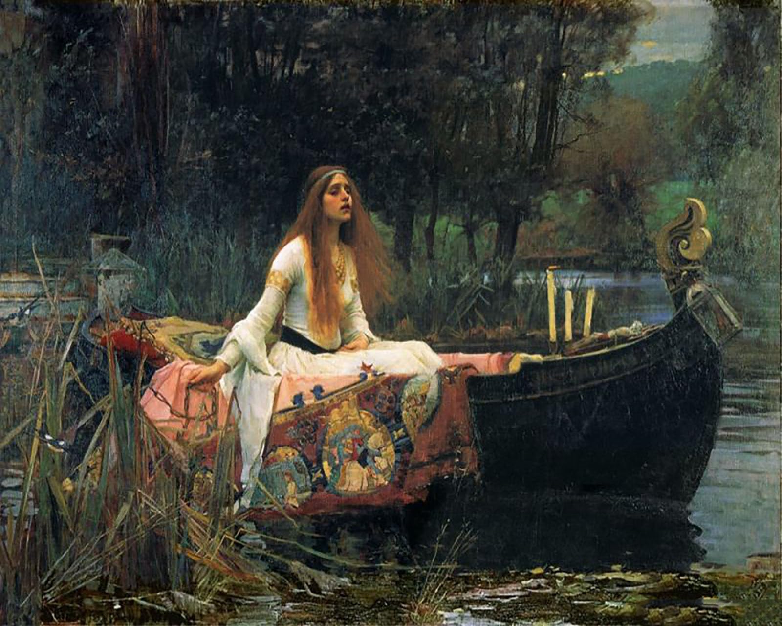 ZHXXFD Paint By Numbers for Adults Kids Beginners Landscape Famous Paintings Without Frame 40X50CM The Lady of Shalott - John William Waterhouse,A20 — image 1