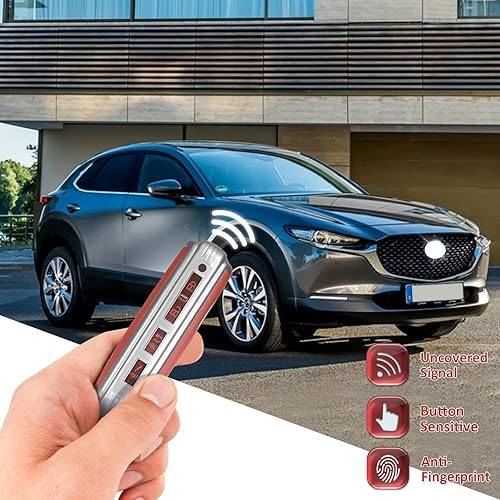 Miniatura 5 de Funda de TPU suave para llavero compatible con Mazda 33 Hatchback, CX-5, CX-30, CX-10 234 botón sin llave con control remoto (rojo mate)