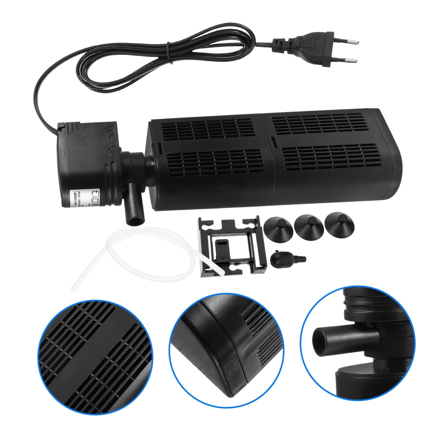 Beaupretty Filtros De Acuario De Circulación y Oxigenación Bomba De Agua Multifuncional para Peceras Compatible Sistemas De Agua Dulce y Salada Euro Estándar