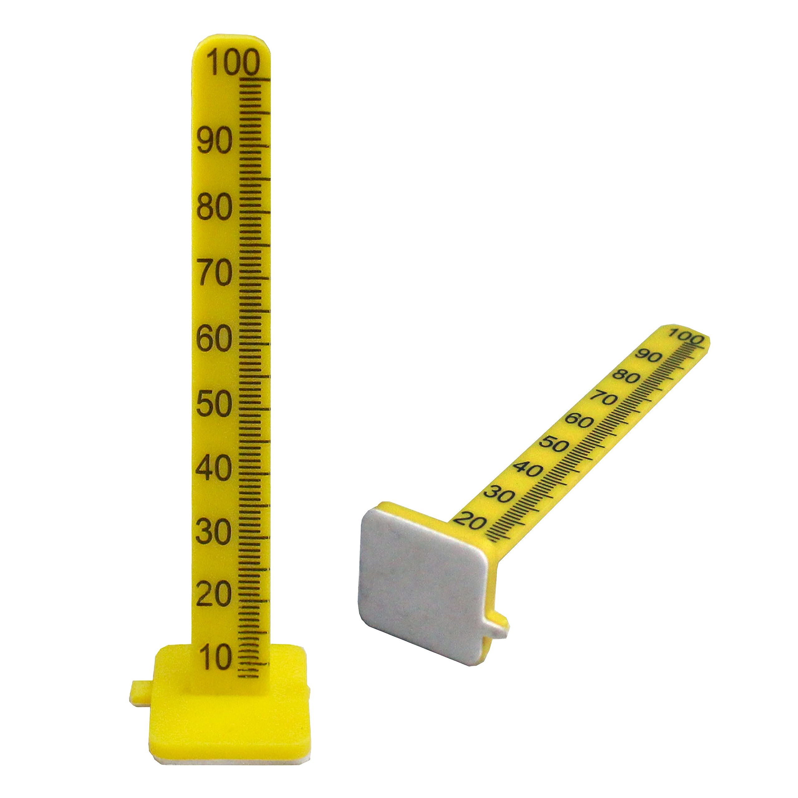 Karl Dahm Tiges de Mesure de la Hauteur de la Chape Jusqu'à 100 mm, Jaune Vif, 99 Pièces I Points de Mesure de Hauteur de la Chape et du Nivellement I Point de Repère Chape, Surface Adhésive – 12038
