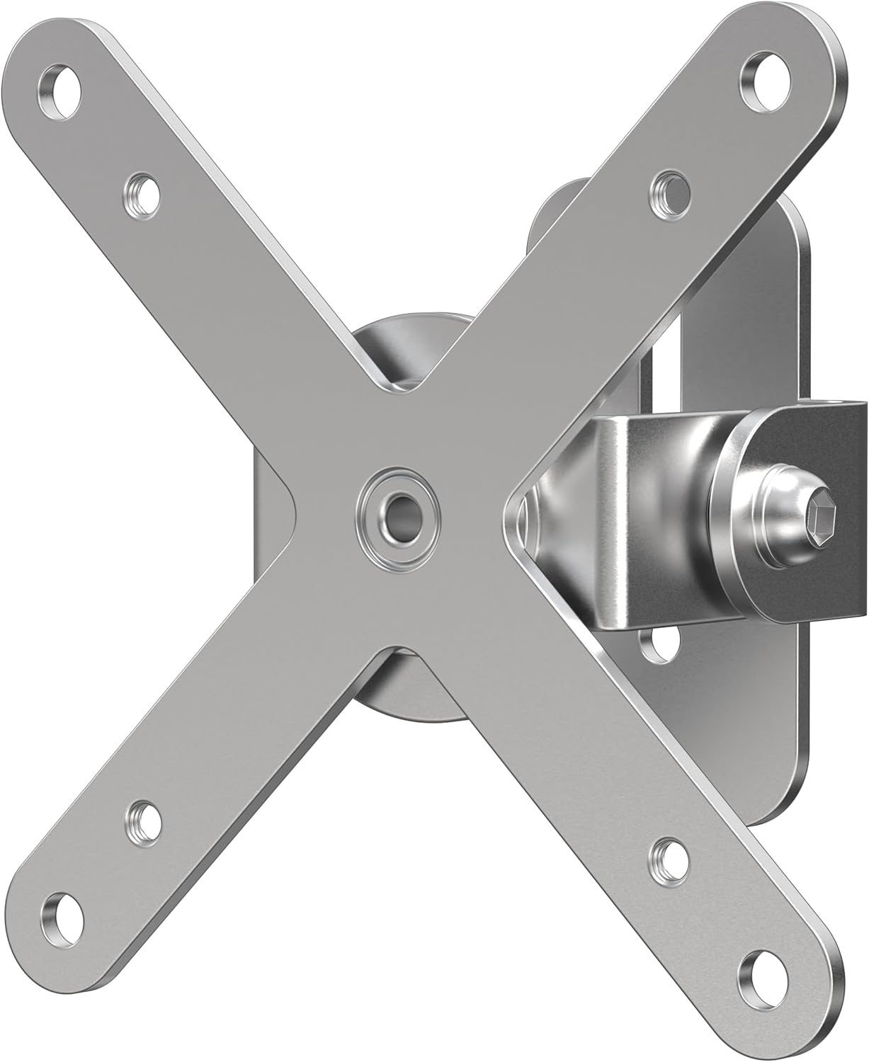 Stainless Steel Articulating VESA Mount – CTA Low Profile & Articulating VESA 75 x 75 & 100 x 100-mm Mounting Plate for Poles, Walls, and Corners, Weight Capacity 11lbs - For TV's, Monitors & Displays