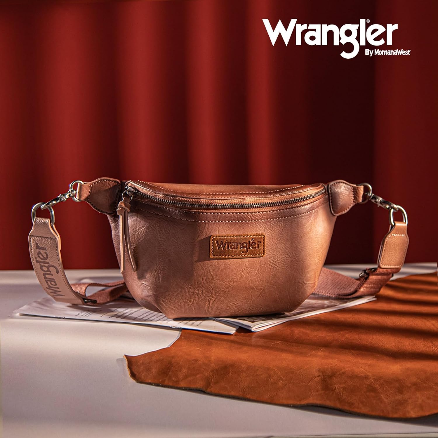 Wrangler Large Fanny Packs for Women Waist Bag Travel Belt Bags Crossbody Sling Purse