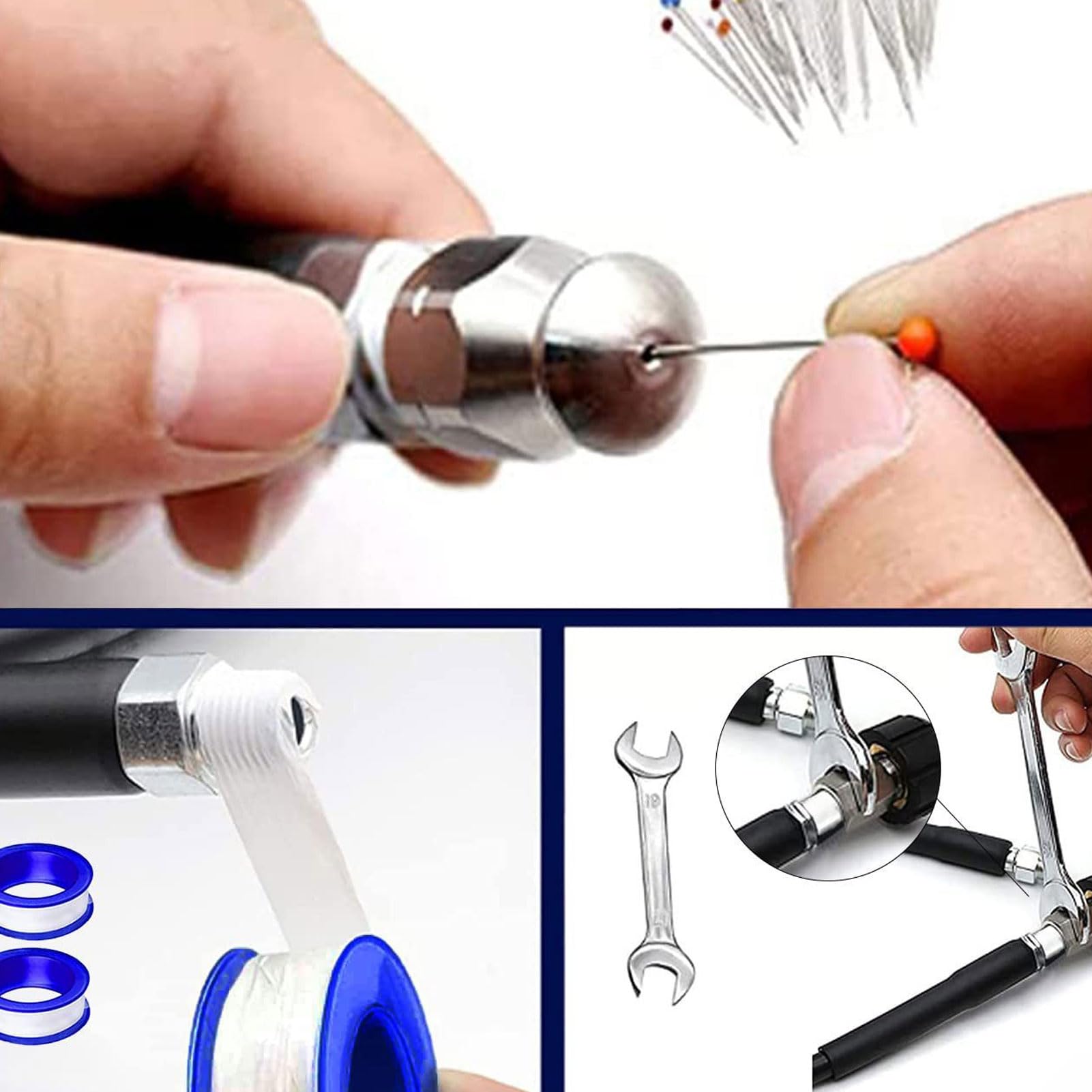 Tissting Kit de Manguera de Limpieza de Desagües 5800PSI con Boquillas (10m)
