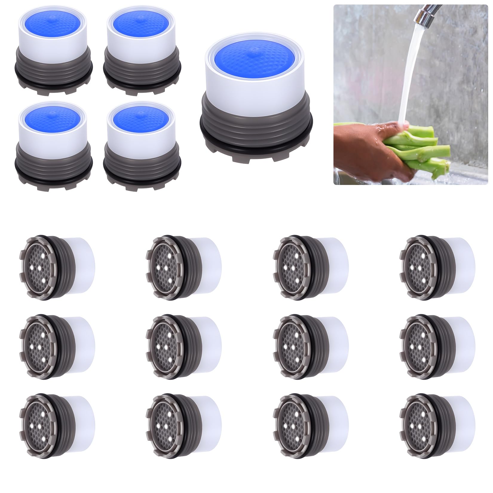 17 szt. Aerator z kranem kuchennym, filtr M16,5, perlator kranu kuchennego, filtr do kranu umywalkowego, dysza filtrująca do kranów łazienkowych,