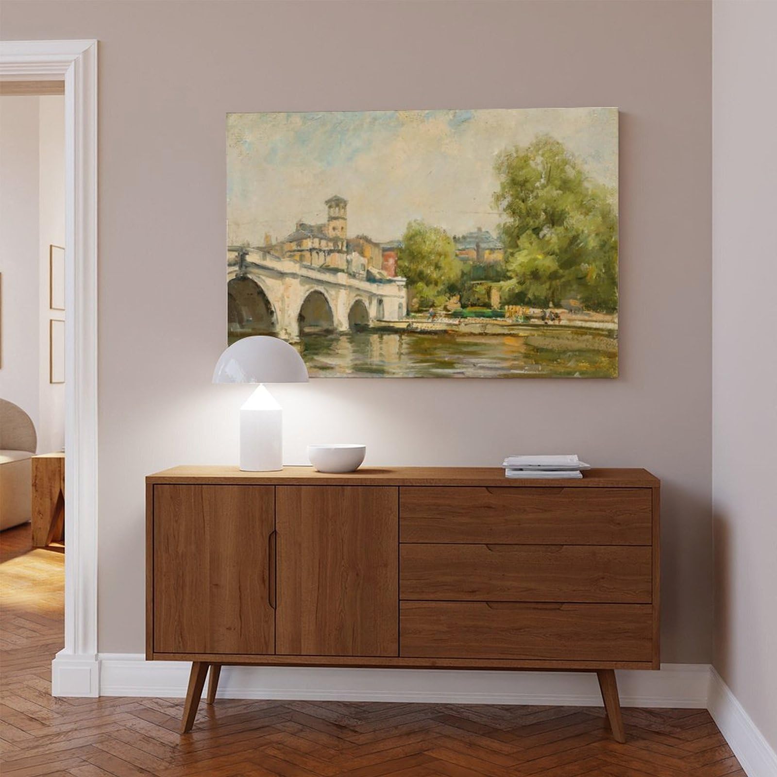 ANFOTCM Robert Thomas Mumford plakaty na płótnie, sztuka ścienna, sypialnia, biuro, pokój, dekoracja, prezent, 50 x 75 cm