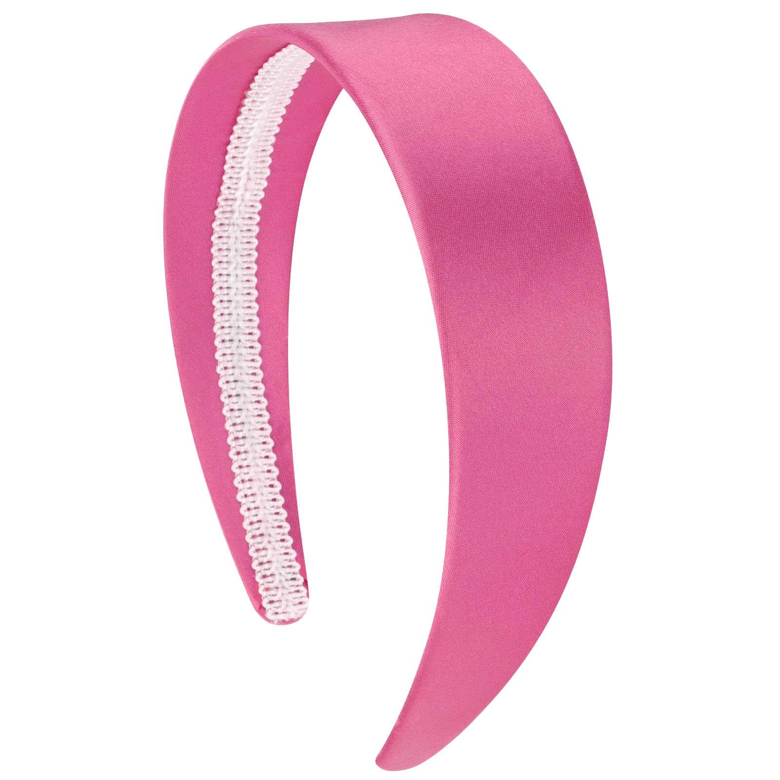 Amazon.com : VELSCRUN Rose Pink Headband for Women Girls 1.6 Inch Wide ...