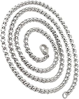 [HEYXI] コンテンポラリーメンズネックレスヒップホップスクエアパールパンク衣装用のレイトウェイトステンレススチールアクセサリーステンレススチールヒップホップジュエリーギフト