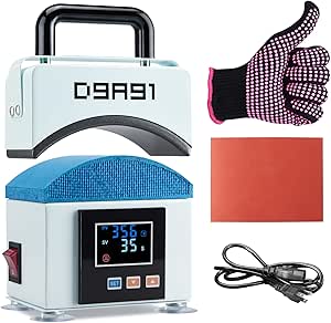 Amazon.com: D9A91 Hat Press,Mini Hat Press Machine. for Caps, T-Shirt ...
