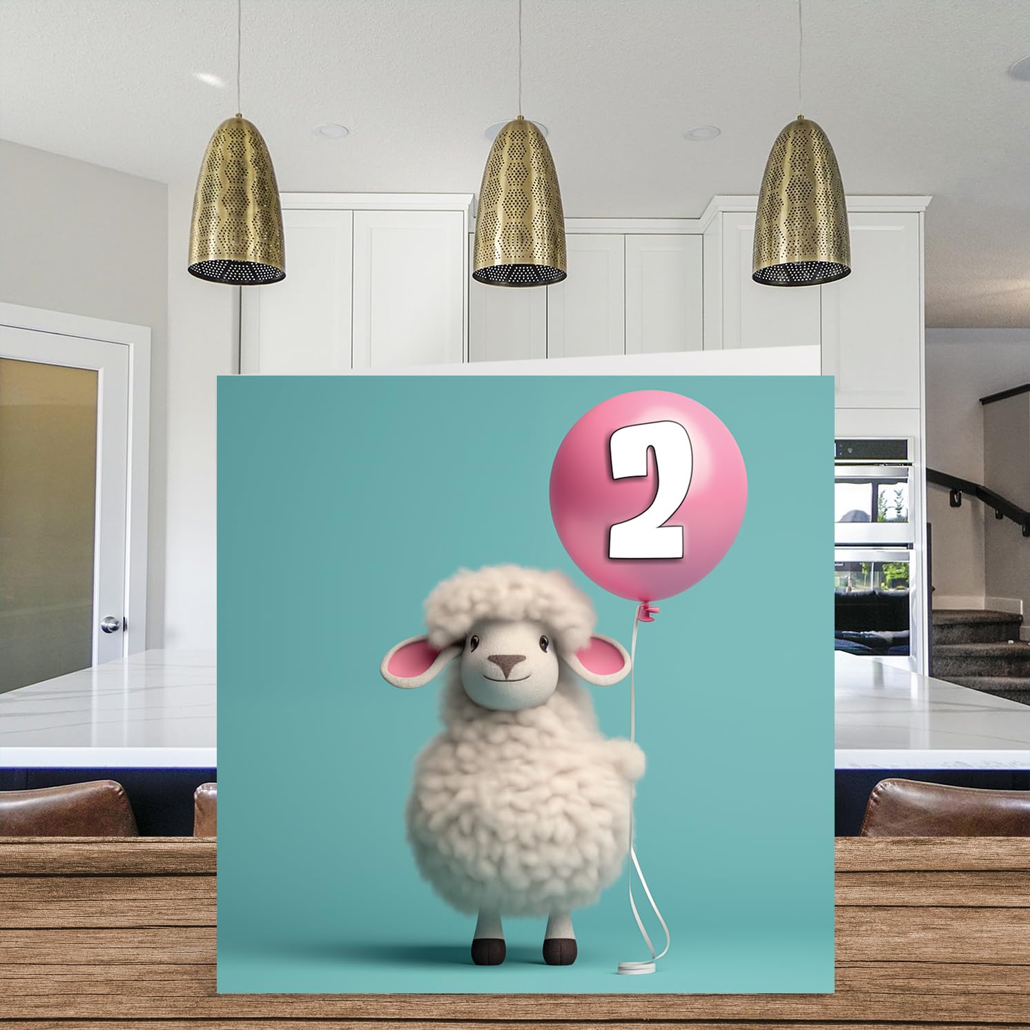 Carte D'anniversaire Pour Filles Et Garçons – Ballon Mouton – Carte D'anniversaire De 2 Ans Pour Fille Et Garçon, Cartes De Deuxième Anniversaire Pour