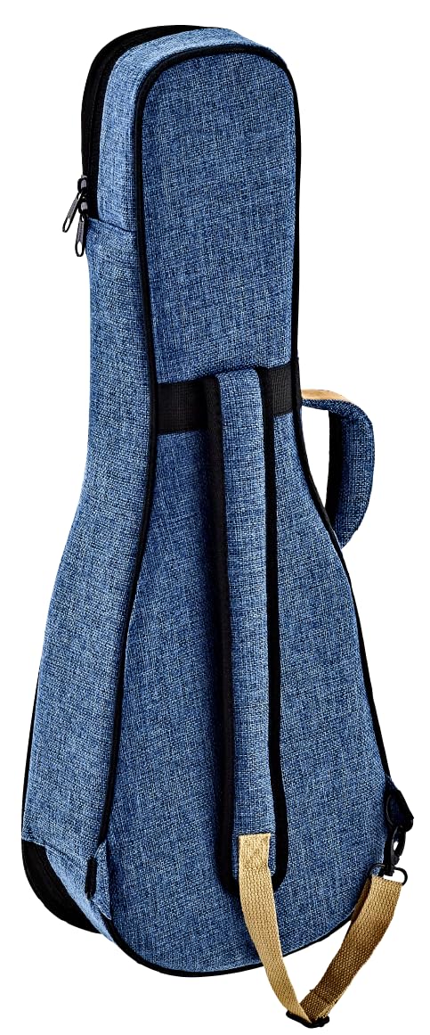 Ortega Guitars Ukulele Soft Case - Tasche für Tenor Ukulele - Höhe 67,5 cm - Breite 23 cm - Baumwolle / Leinen, Blau (OSOCAUK-TE-OC)