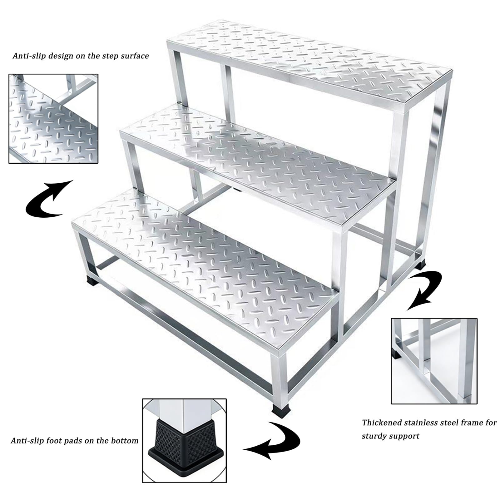 Piattaforma per Coro in Acciaio monoblocco - Adatta per palchi di Coro, Design Robusto, idonea per Uso Commerciale, Superficie Antiscivolo, sicura e affidabile.