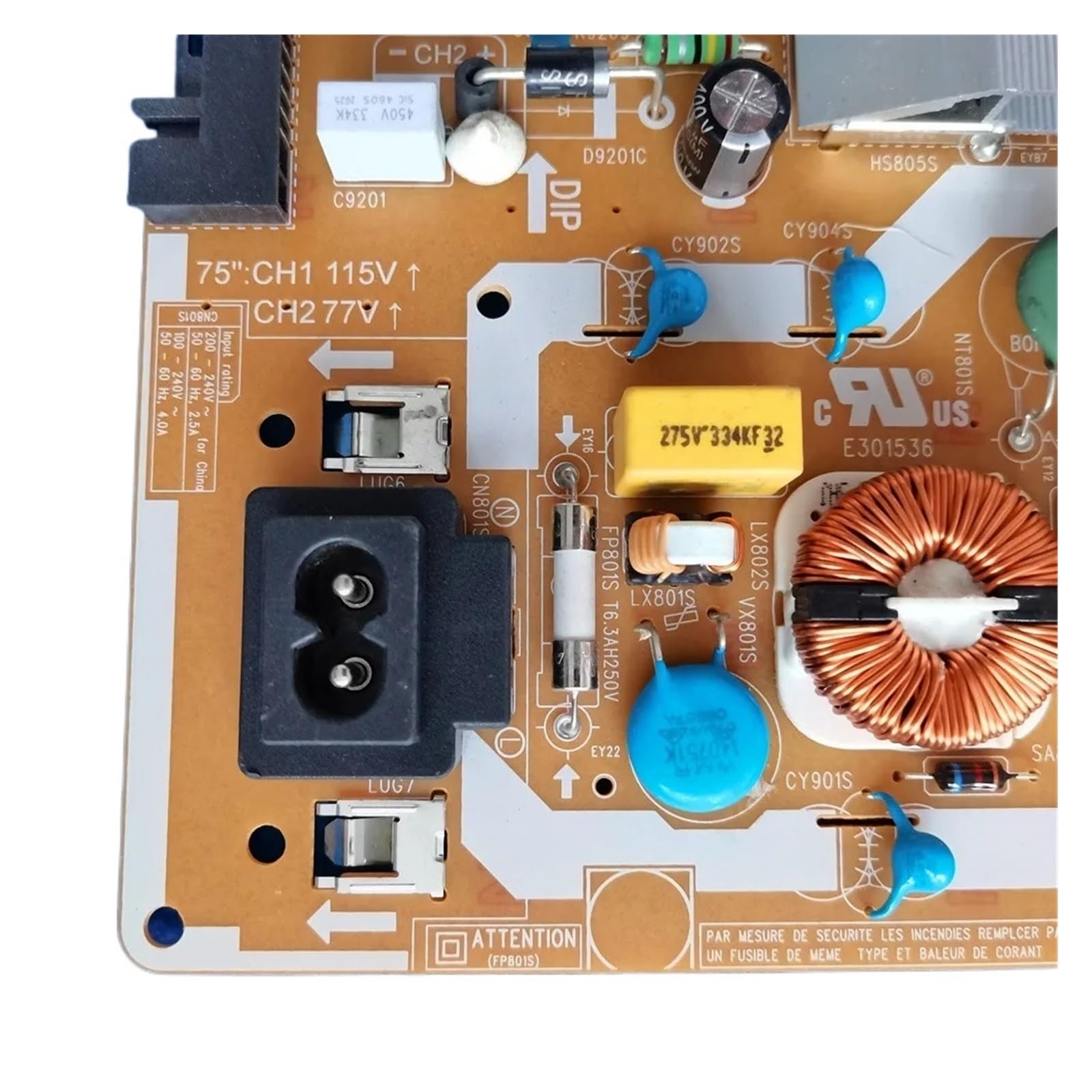 Carte D'alimentation BN44-01056A, Compatible Avec Samsung Les Téléviseurs UA75TU8000 UN70TU7000G UN75TU8000G UN70TU6980F UE75TU7125K UN75TU8200F.
