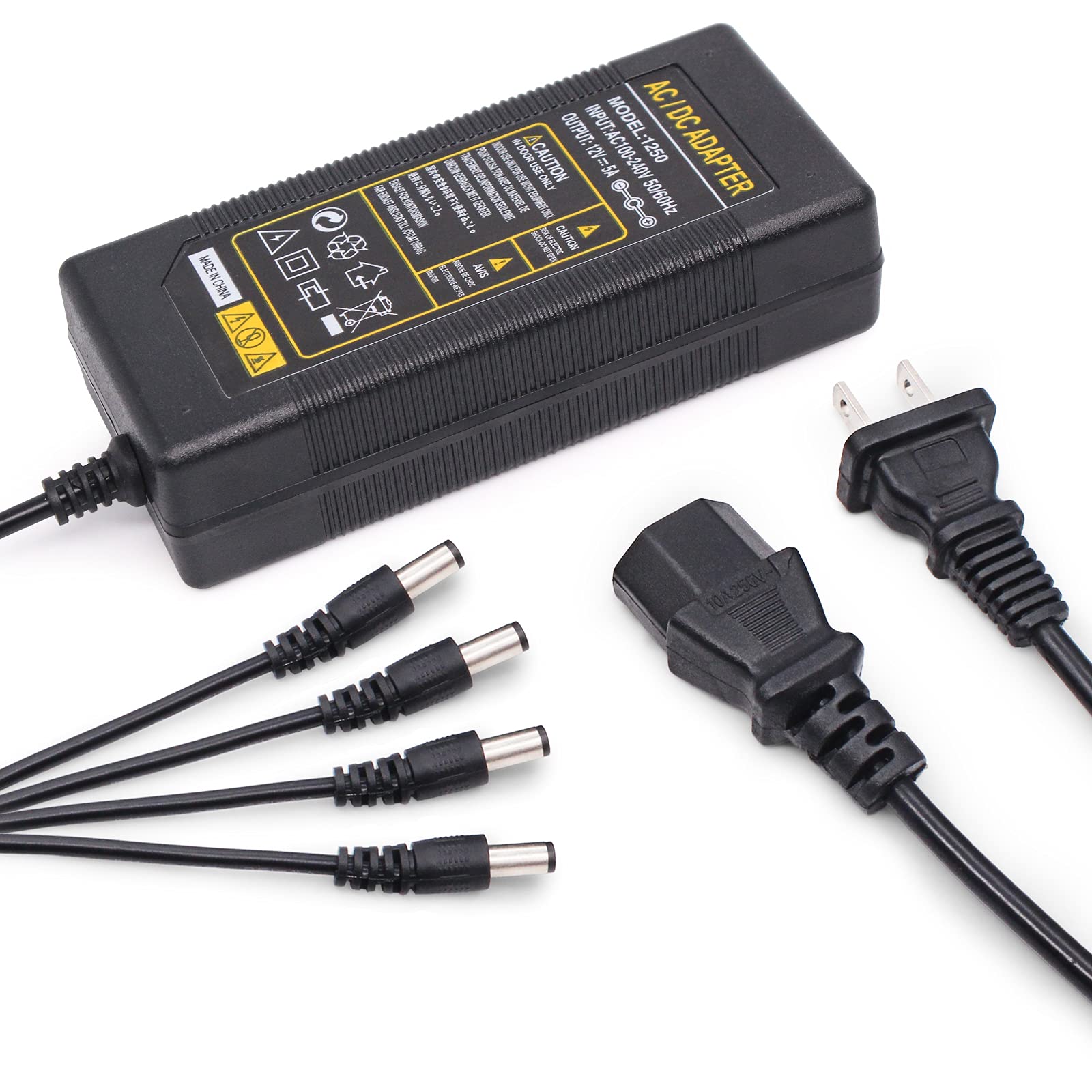 12V 5A AC/DC Adapter Charger Power Supply with 4 in 1 Plug for Motorola WPLN4137 WPLN4226 HTN9000 HTN9008B WPLN4232A WPLN4232 Radio Charger