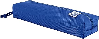 Oxford - Estuche Rectangular, kangoo con goma, 22 cm, color azul
