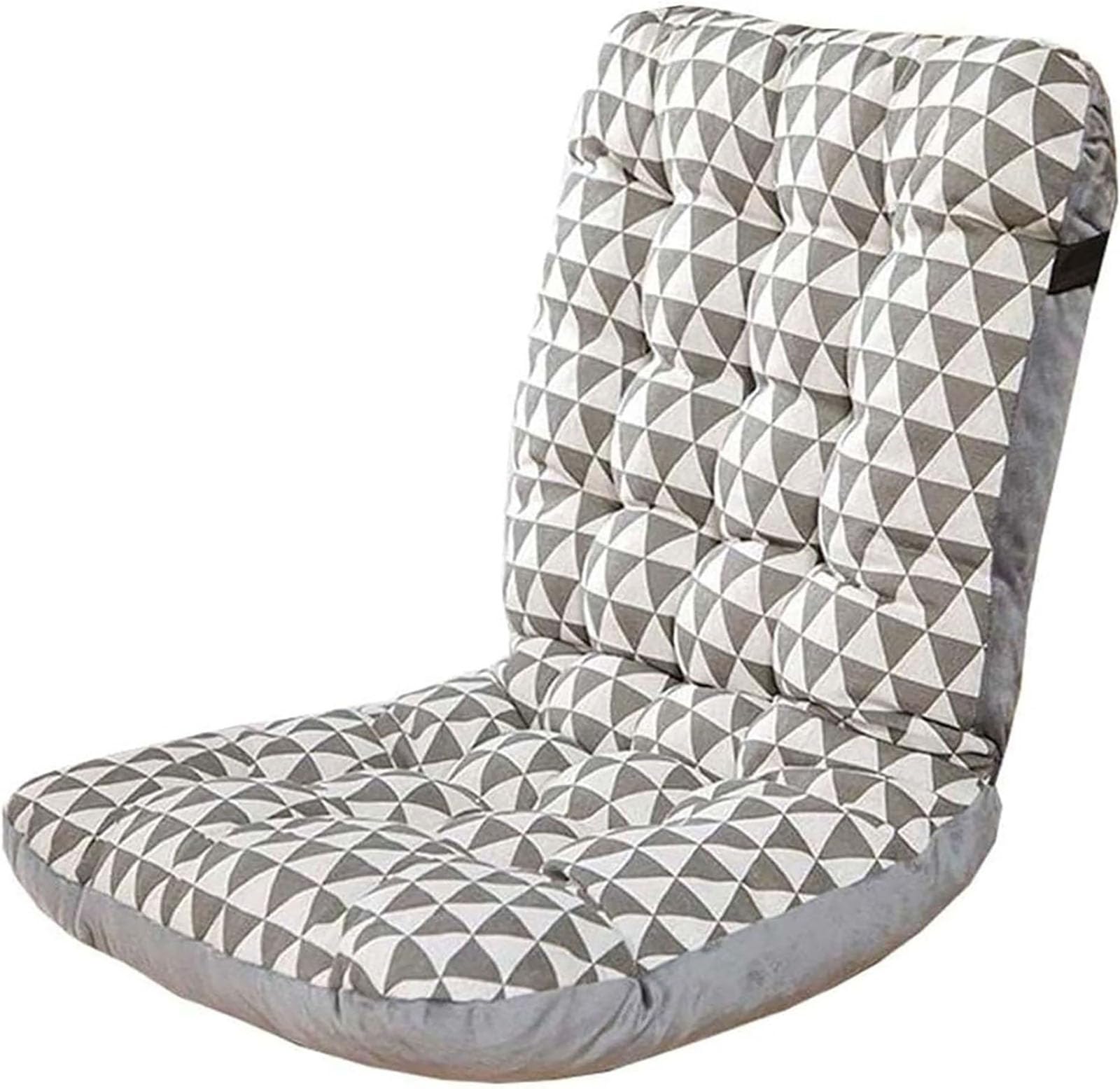 ALMEKAQUZ High Back Chair Cushions,Patio Chair Cushion with Ties Thickened One-Piece,Outdoor Indoor Furniture Chair Seat Cushion for School Student and Home,Seasonal All Weather Replacement,33x42x45cm